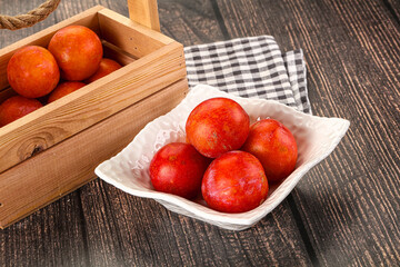 Fresh sweet juicy  purple plums