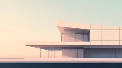 Modern Minimalist Architectural Design Building Structure