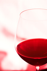Elegant Red Wine Glass Close-Up 