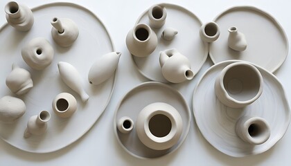 Exquisite ceramic art display