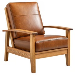 Comfortable Luxury Wooden Leather Chair