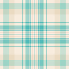 Workshop fabric pattern texture, mix background tartan vector. Sparse seamless plaid textile check in light and pale teal colors.