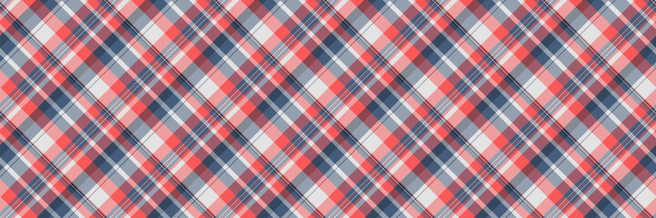 Harmony vector seamless textile, cultural background texture pattern. Fancy plaid check tartan fabric in red and pastel colors.