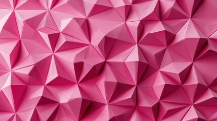 Intricate Geometric Pink Texture with Triangular Folding Patterns Ideal for Backgrounds, Abstract Designs, or Creative Art Projects in Fashion and Decor