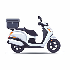 Obraz premium Efficient Motorcycle Delivery Service in Urban Public Transport Vector Illustration
