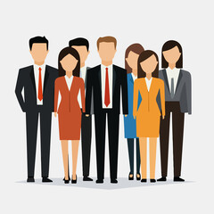 Modern Human Resources Design on White Background Vector Illustration