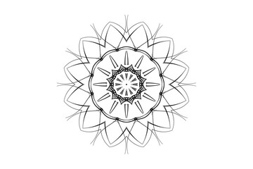Decorative Mandala Art with Radiating Floral and Geometric Designs
