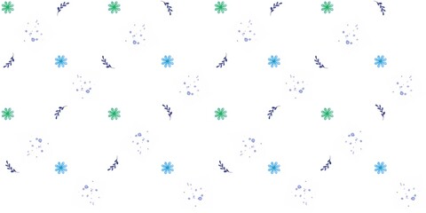 Seamless Retro Floral Wallpaper: Cute Meadow Flowers with Simple Botanical Ornament