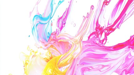 Fototapeta premium Dynamic color splash action abstract art digital creation vibrant environment artistic viewpoint visual concept for engagement