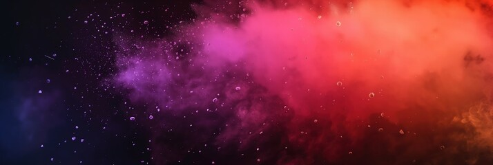Naklejka premium Vivid colorful smoke explosion against dark background