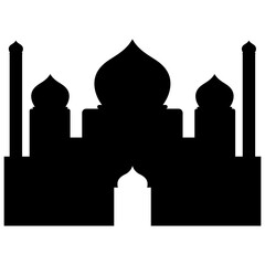 Vector silhouette of a mosque.