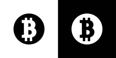 Bitcoin icon simple vector symbol