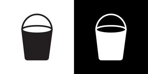 bucket icon simple vector symbol