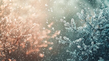 Winter wonderland snowy landscape nature photography tranquil environment close-up view seasonal beauty