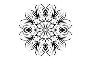 Obraz premium Traditional Mandala Inspired Pattern with Symmetrical Circles and Detailed Motifs 