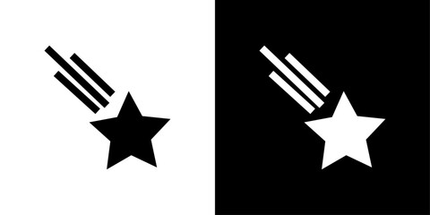 falling star icon simple vector symbol