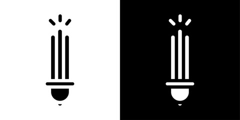 Energy efficiency light bulb icon design simple vector symbol