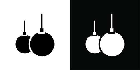 Gymnastic ring icon simple vector symbol