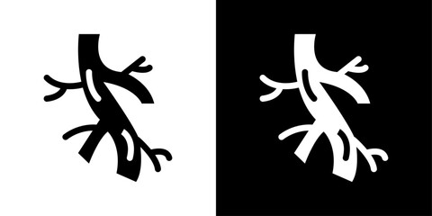 Human Artery icon design simple vector symbol