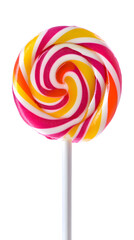 Twisting lollipop featuring spiraling isolated on transparent background