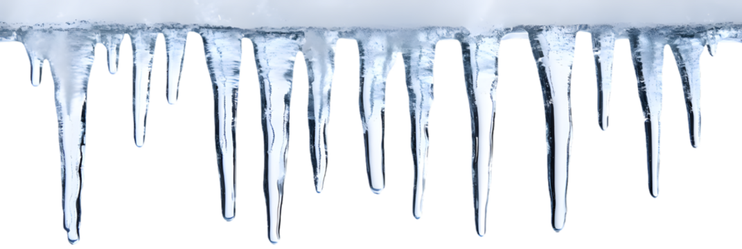 Icicles isolated on transparent background - Powered by Adobe