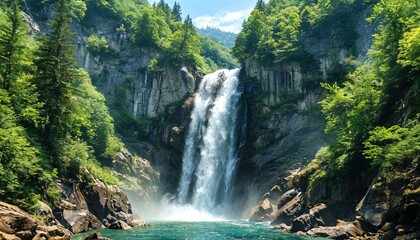 Fototapeta premium “Mountain Falls