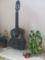 Painted art guitar