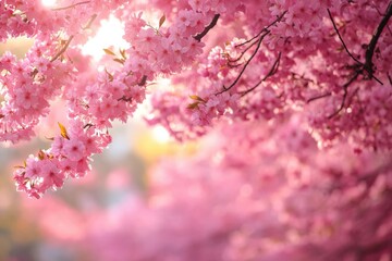 Obraz premium University of Washington Cherry Blossom Trees: Pink Spring Flowers on Campus