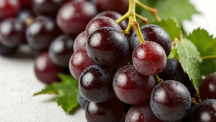Fototapeta premium Grapes isolated on a white background.