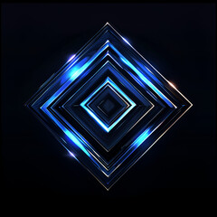 Glowing Blue Diamond:Tech Art