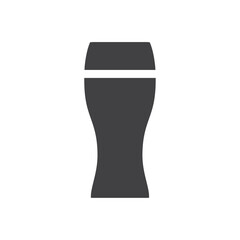 Beer pint glass icon simple vector symbol