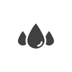 Fototapeta premium Blood drop icon simple vector symbol