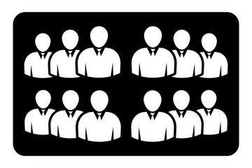 Symbol, ikona ludzi. Plik wektorowy.