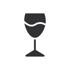 Champagne glass icon simple vector symbol