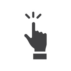 Obraz premium Click hand icon simple vector symbol