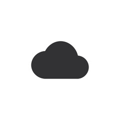 Cloud computing icon simple vector symbol