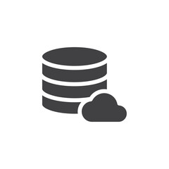 Cloud storage icon simple vector symbol
