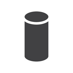 Cylinder geometrical figure icon simple vector symbol