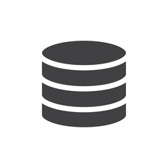 Database storage icon simple vector symbol