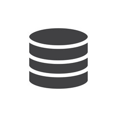 Database storage icon simple vector symbol