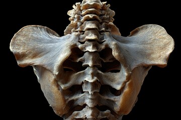 Detailed View of a Vertebral Column and Pelvis