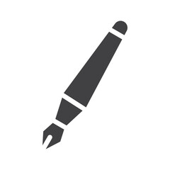 Ink pen icon simple vector symbol