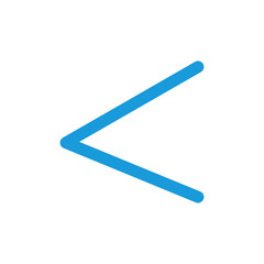 Is less than icon simple vector symbol
