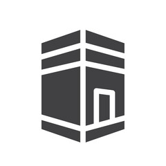 Kaaba icon simple vector symbol