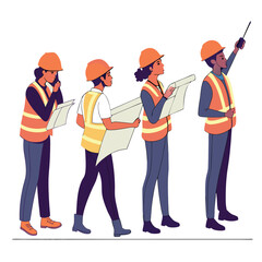 Obraz premium Workers professions isolated flat cartoon people