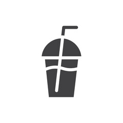 Milkshake drink icon simple vector symbol