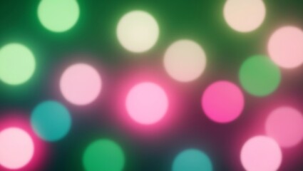 Fototapeta premium Abstract green and pink bokeh background. Generative Ai.
