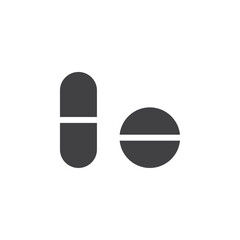 Pills icon simple vector symbol