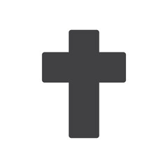 Obraz premium Religion Cross icon simple vector symbol