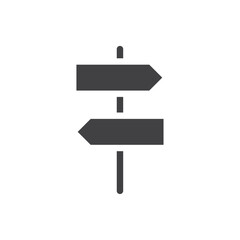 Signpost icon simple vector symbol
